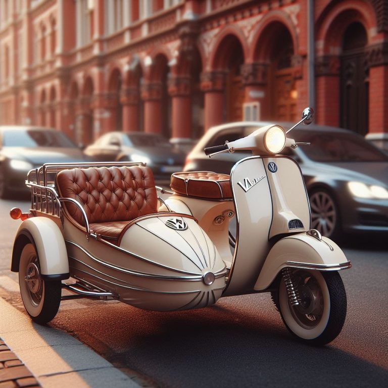 Exploring The Innovative VW Designed Scooter With A Sidecar A Blend Of