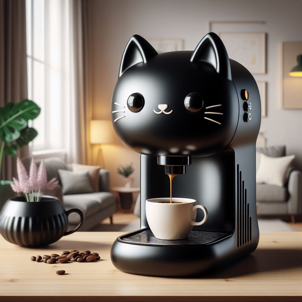 Black-Cat-Shaped-Coffee-Maker