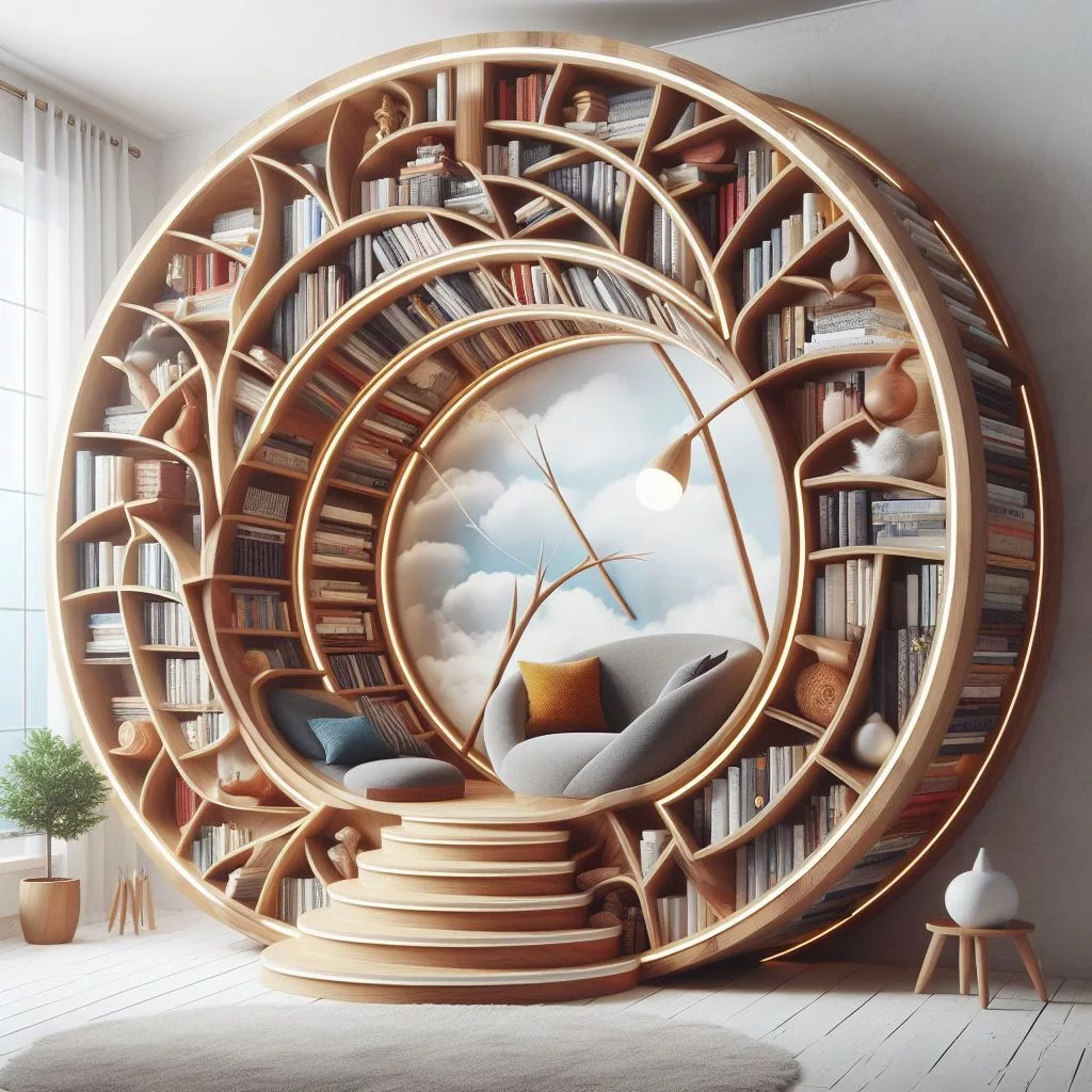 Circular-Bookshelf