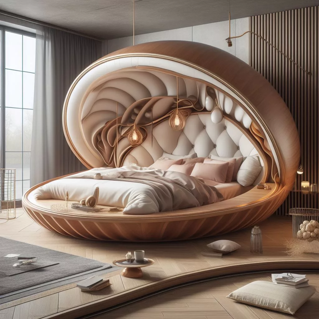 Clamshell-Inspired-Bed