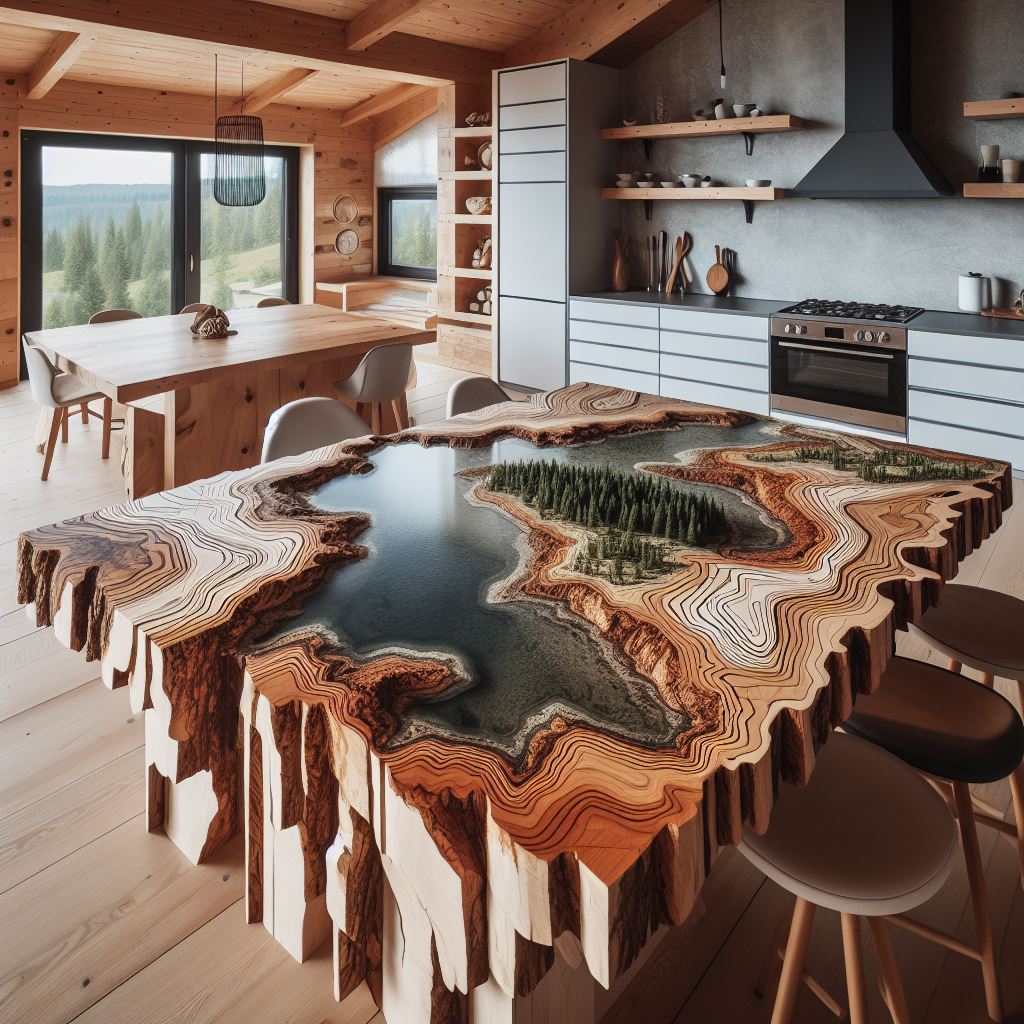 Epoxy-Natural-Wood-Kitchen-Table