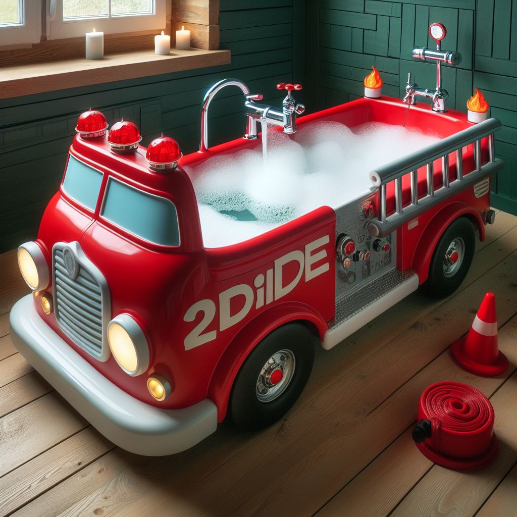 Fire-Truck-Shaped-Bathtub