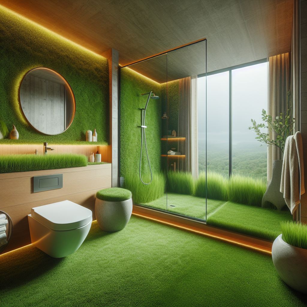 Grass-Themed -Bathroom