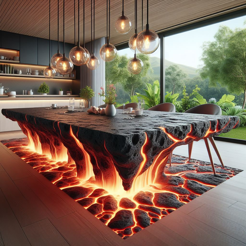 Lava Style Dining Table: Make Your Kitchen More Special Than Ever