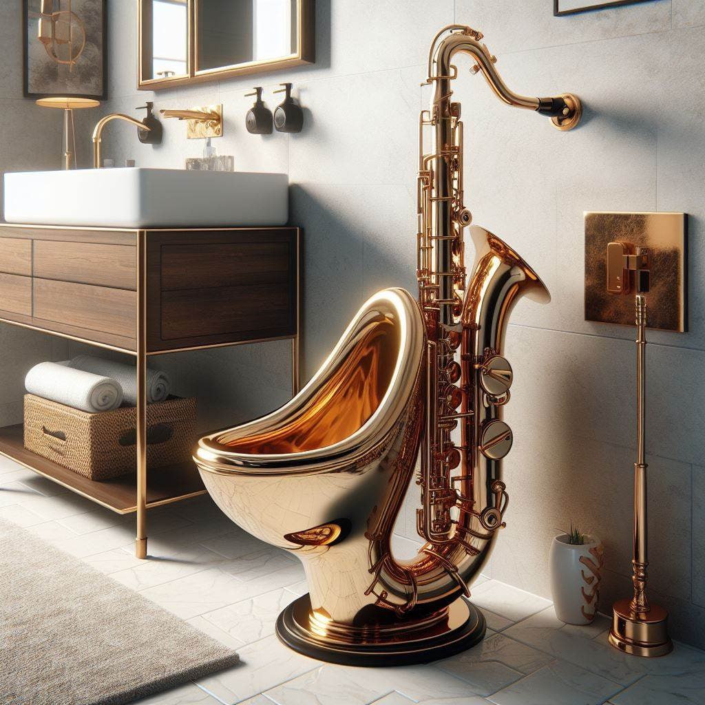 Saxophone-Shaped-Men's-Urinal