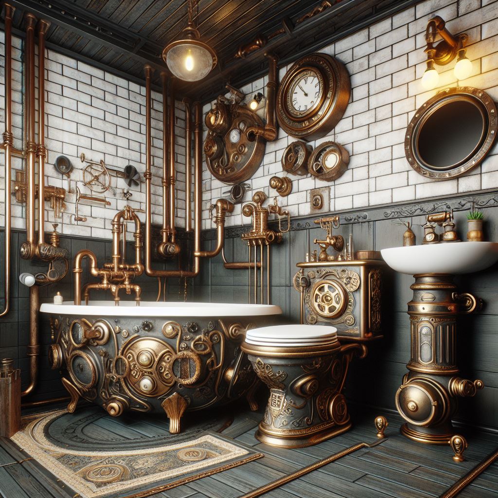 Steampunk-Style-Bathroom