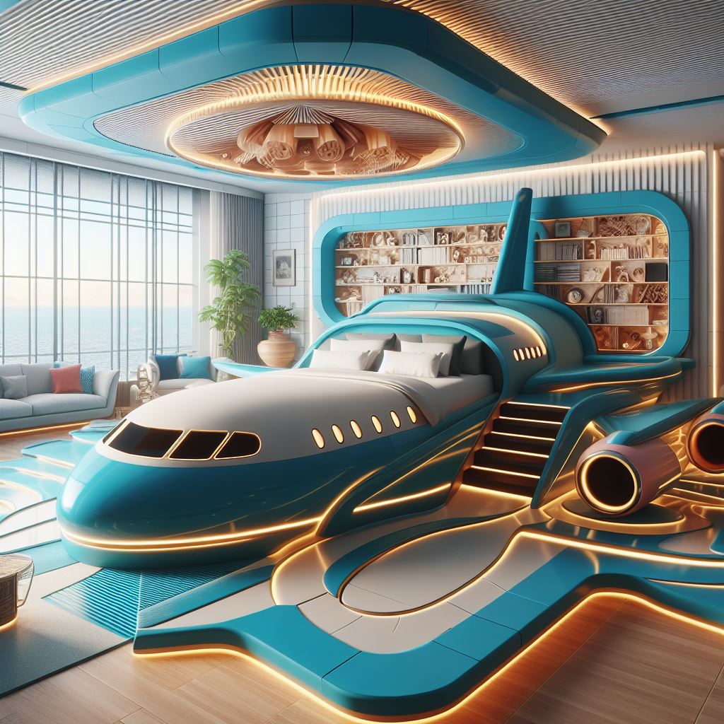 Airplane-Shaped-Bed