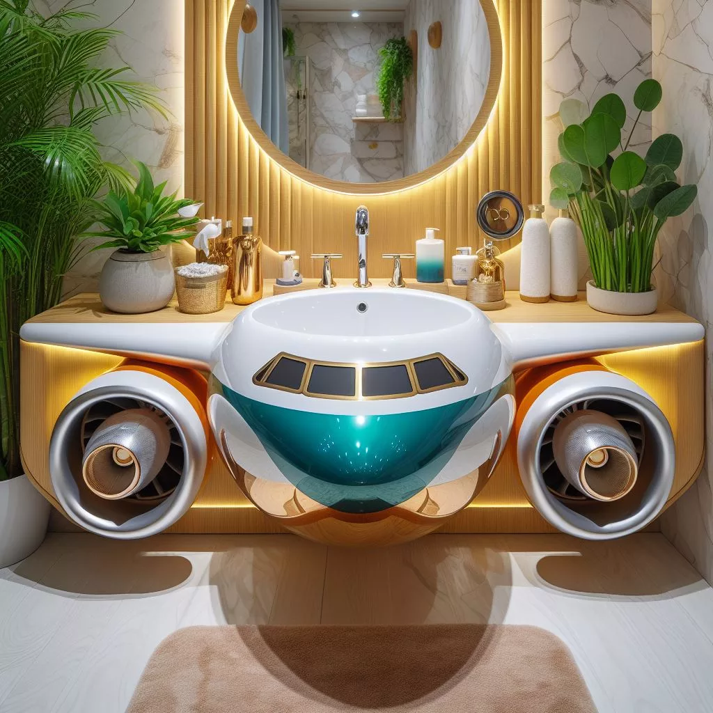 Airplane-Shaped-Sink