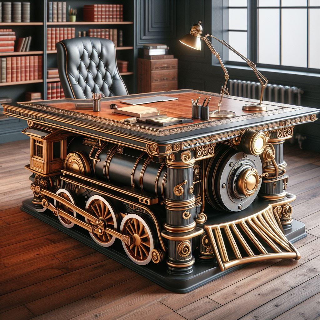 Antique-Train-Head-Shaped-Table