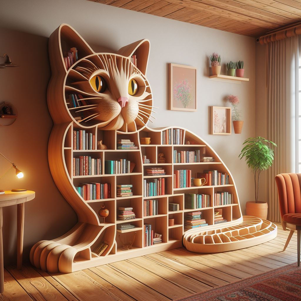 Cat-Shaped-Bookshelf