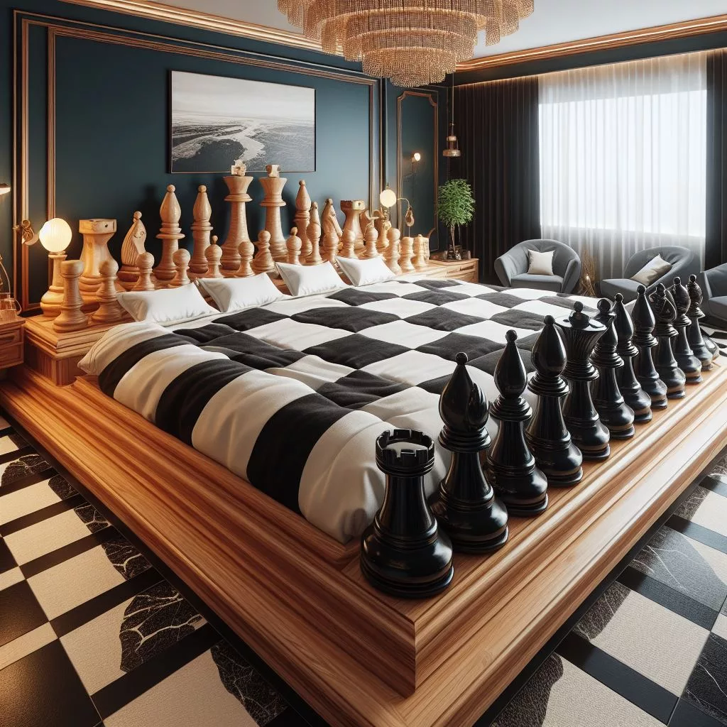 Chess-Board-Shaped-Bed