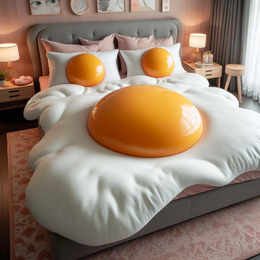 Fried-Egg-Inspired-Bed