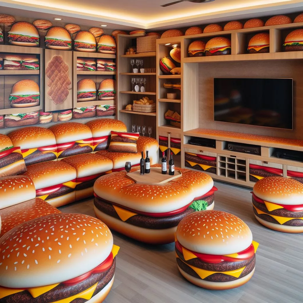 Hamburger-Themed-Livingroom