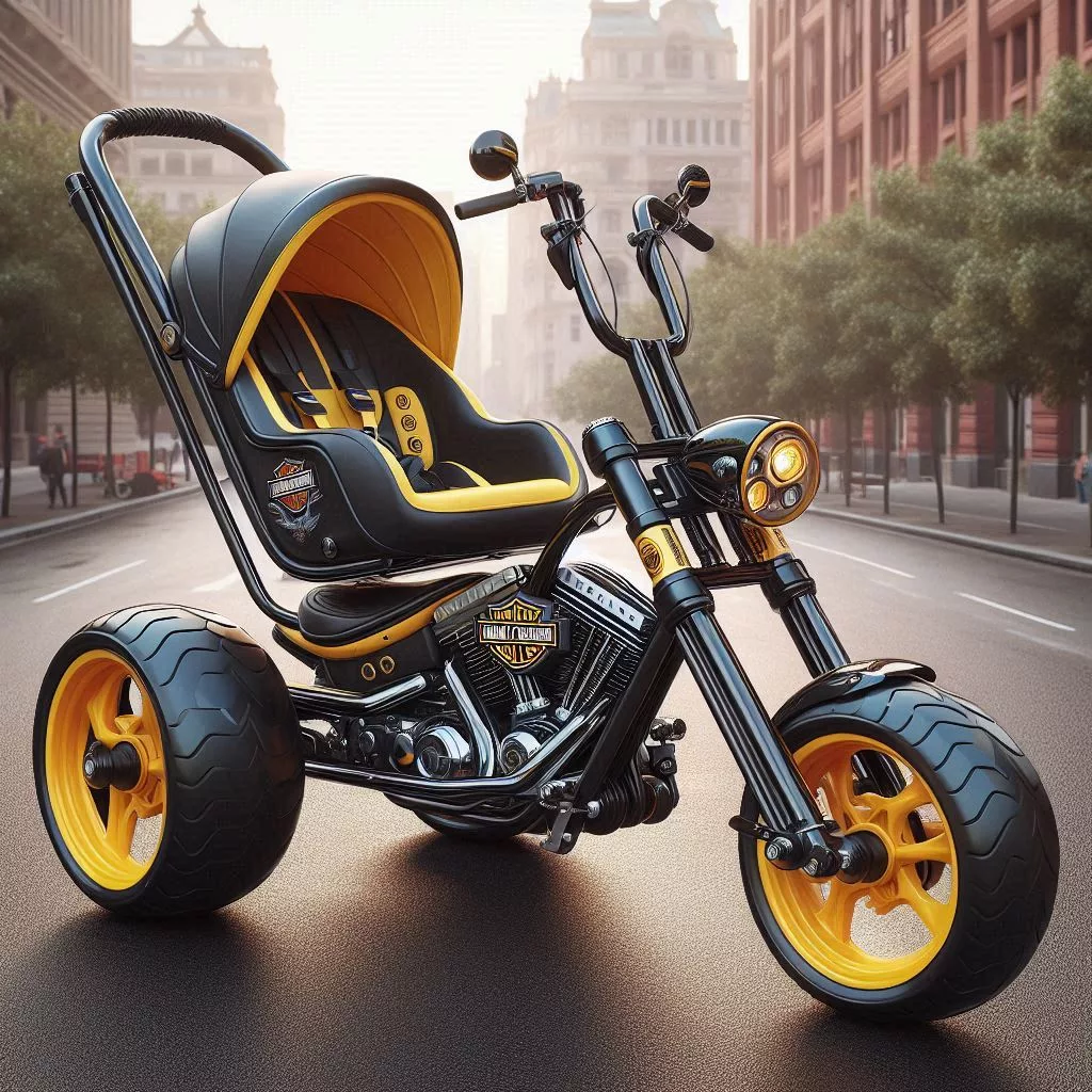 Harley-Davidson-Shaped-Baby-Stroller