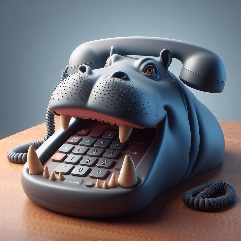 Hippo-Shaped-Desk-Phone