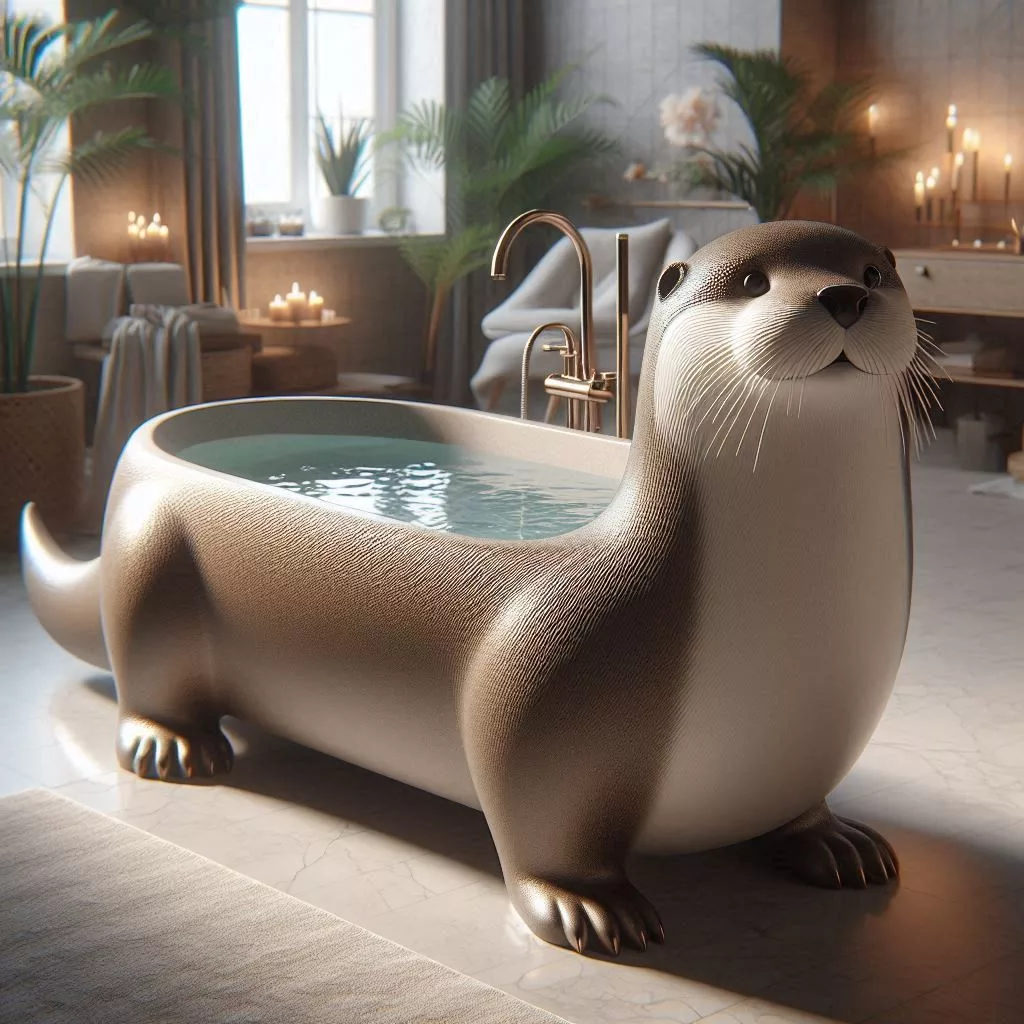 Otter-Shaped-Bathtub