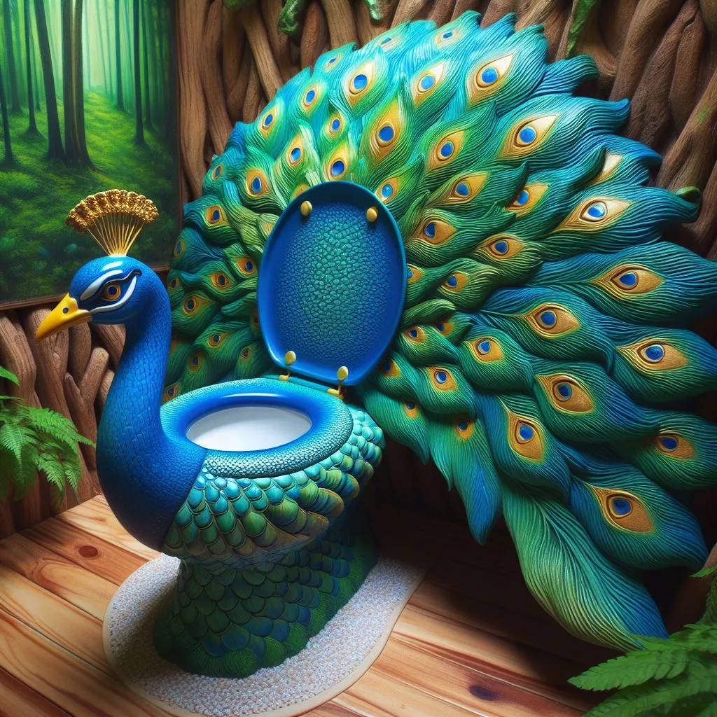 Peacock-Shaped-Toilet