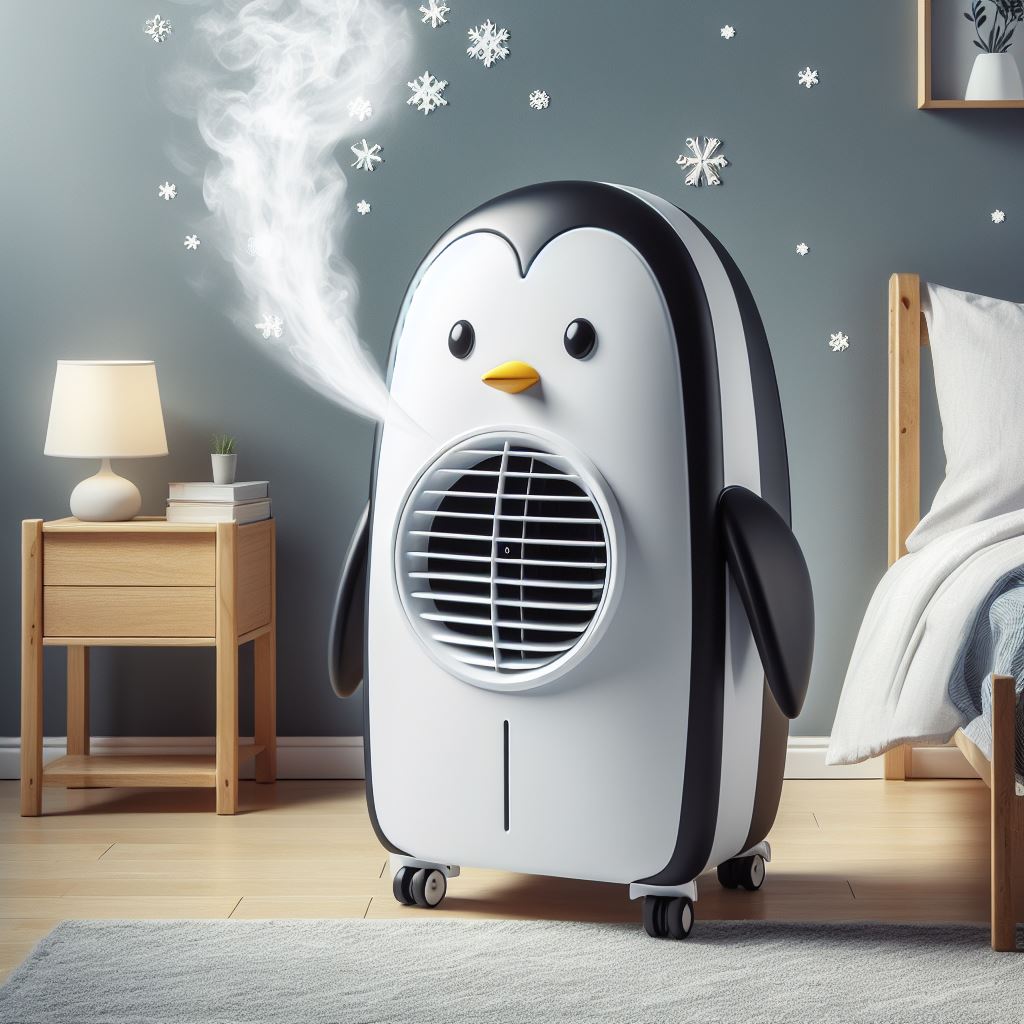 Penguin-Shaped-Mobile-Air-Conditioner