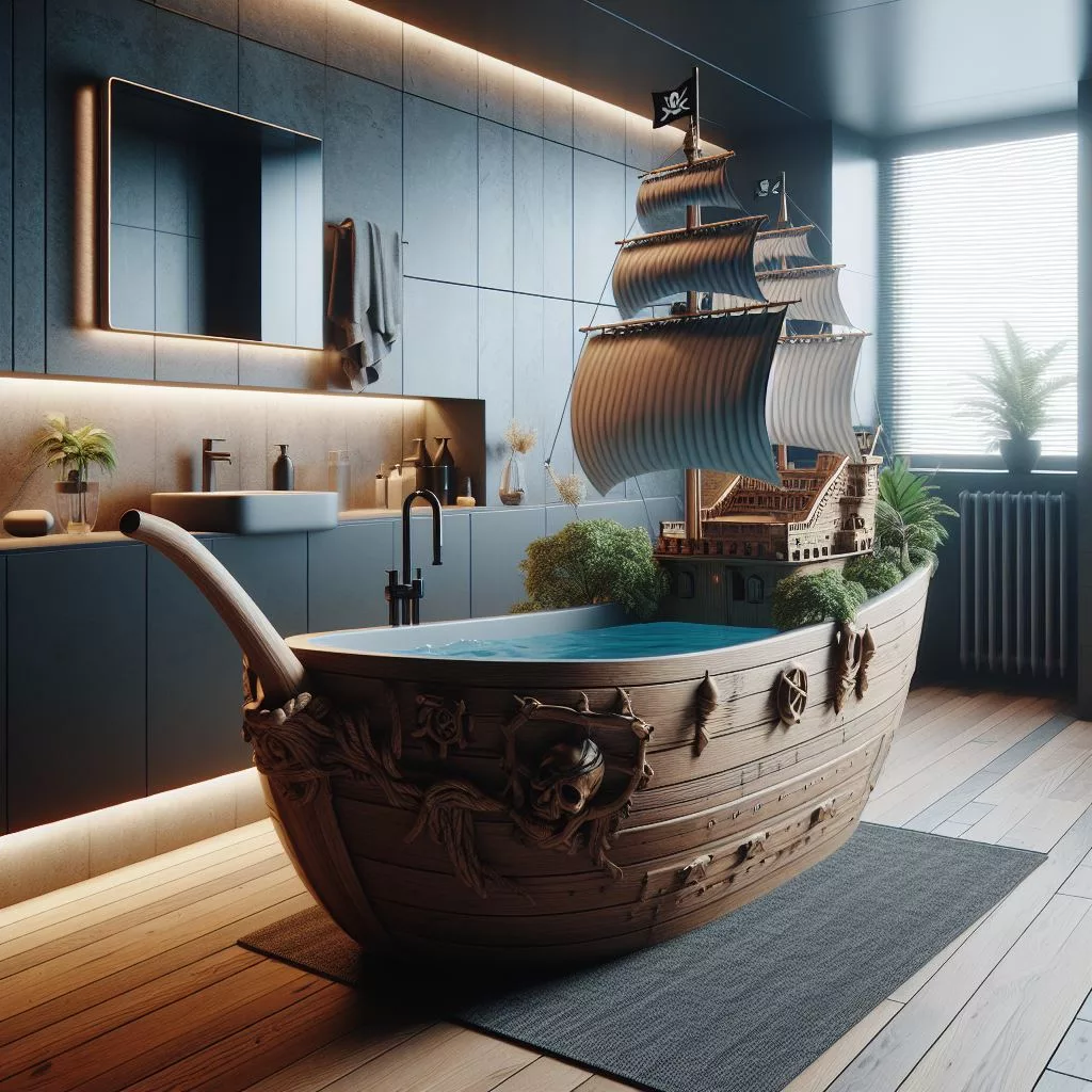 Pirate-Shaped-Bathtub