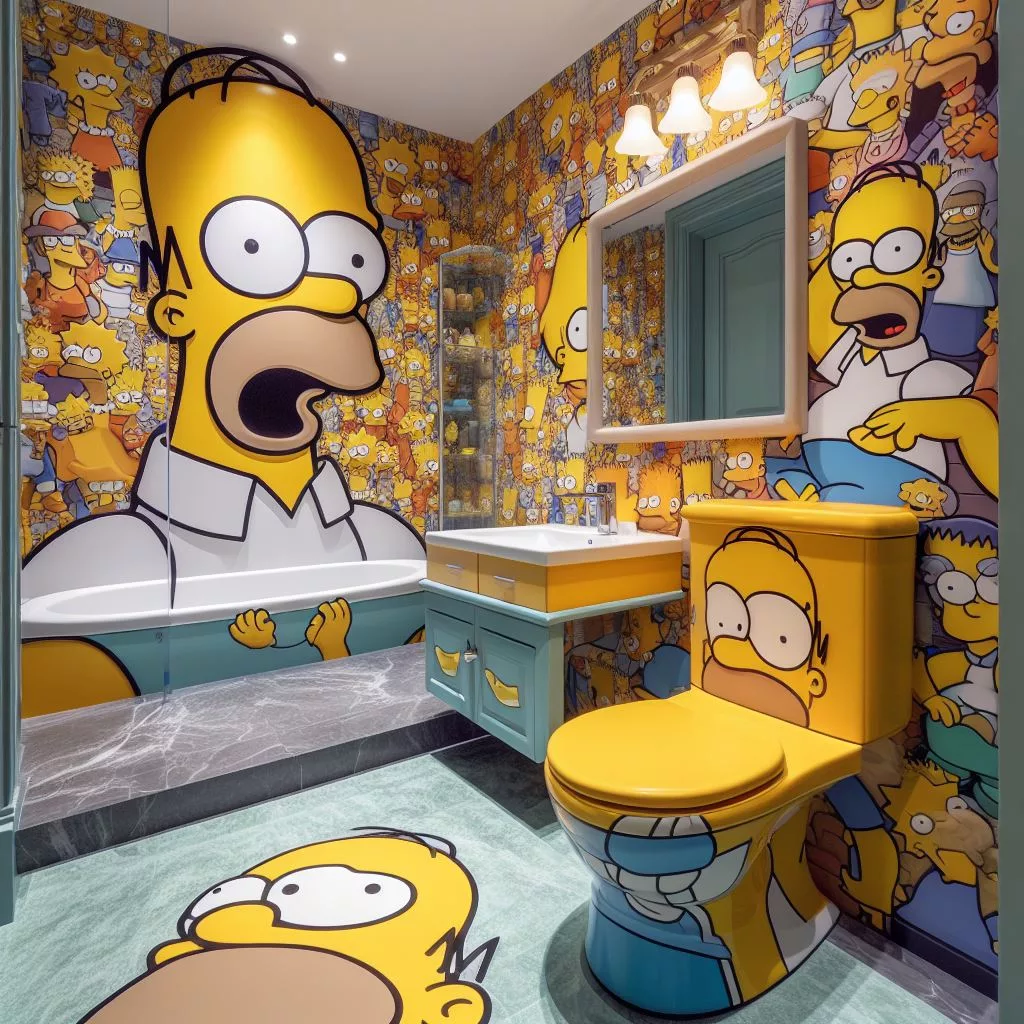 Simpson Family-Inspired Bathroom: A Homage to Quirky Design