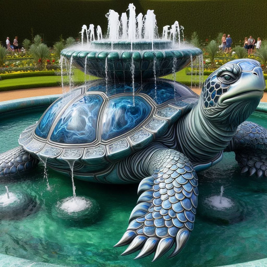 Turtle-Shaped-Outdoor-Fountain