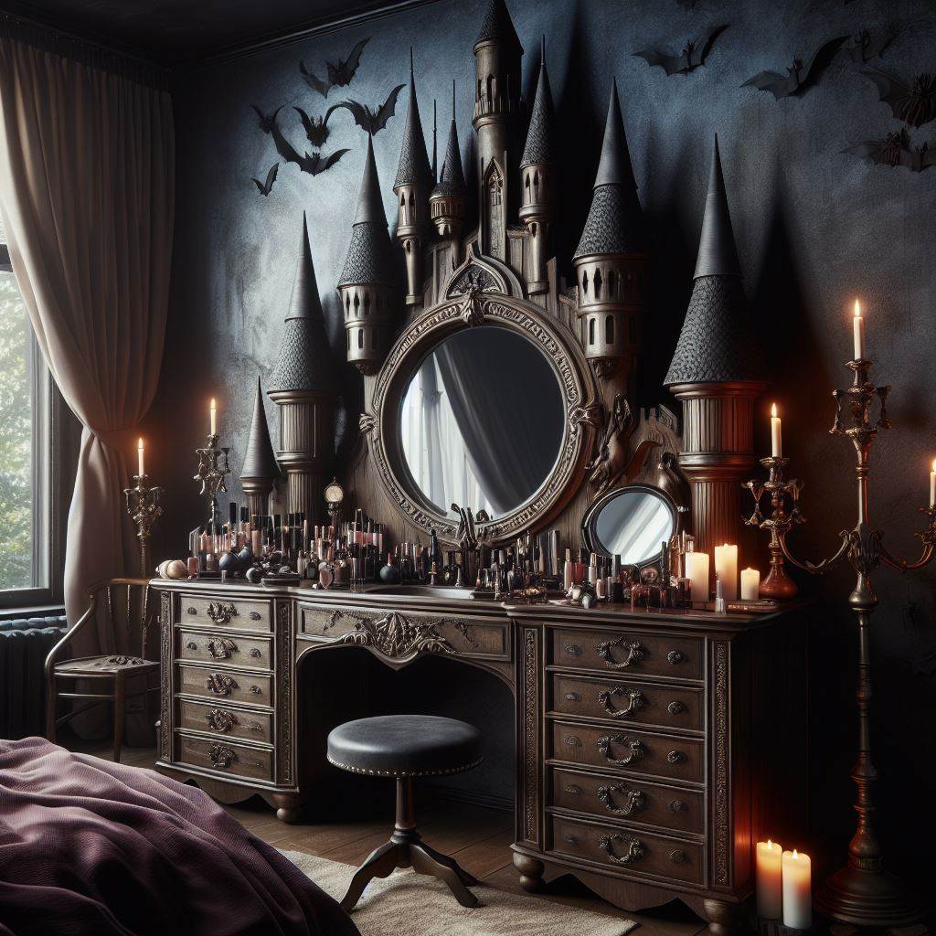 Witch-Castle-Shaped-Dressing-Table