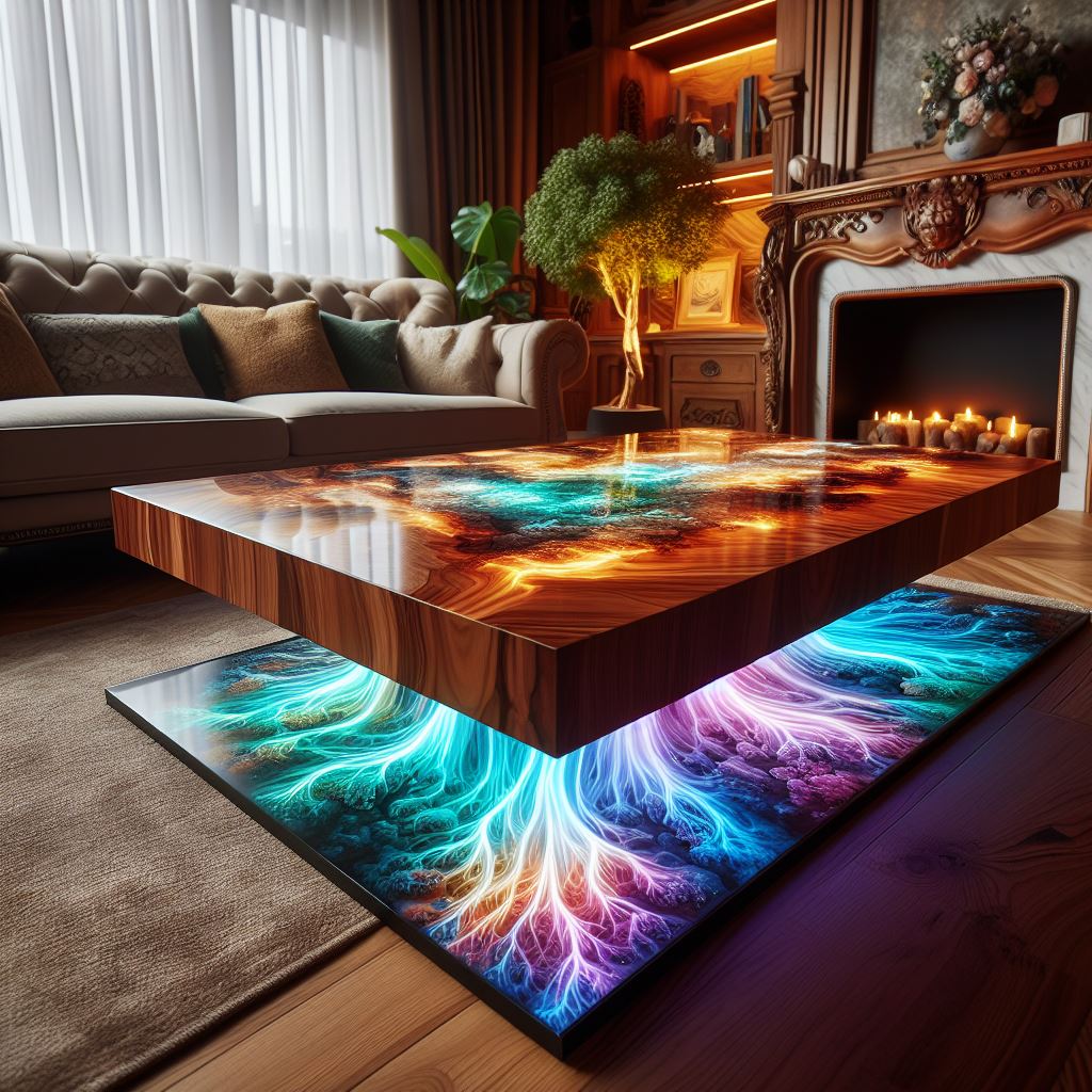 Wood-And-Epoxy-Coffee Table