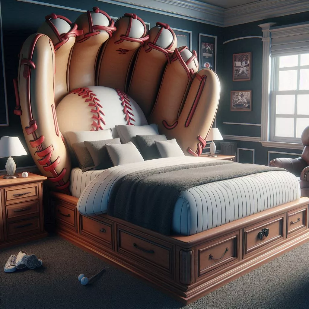 Baseball Glove-Shaped Bed