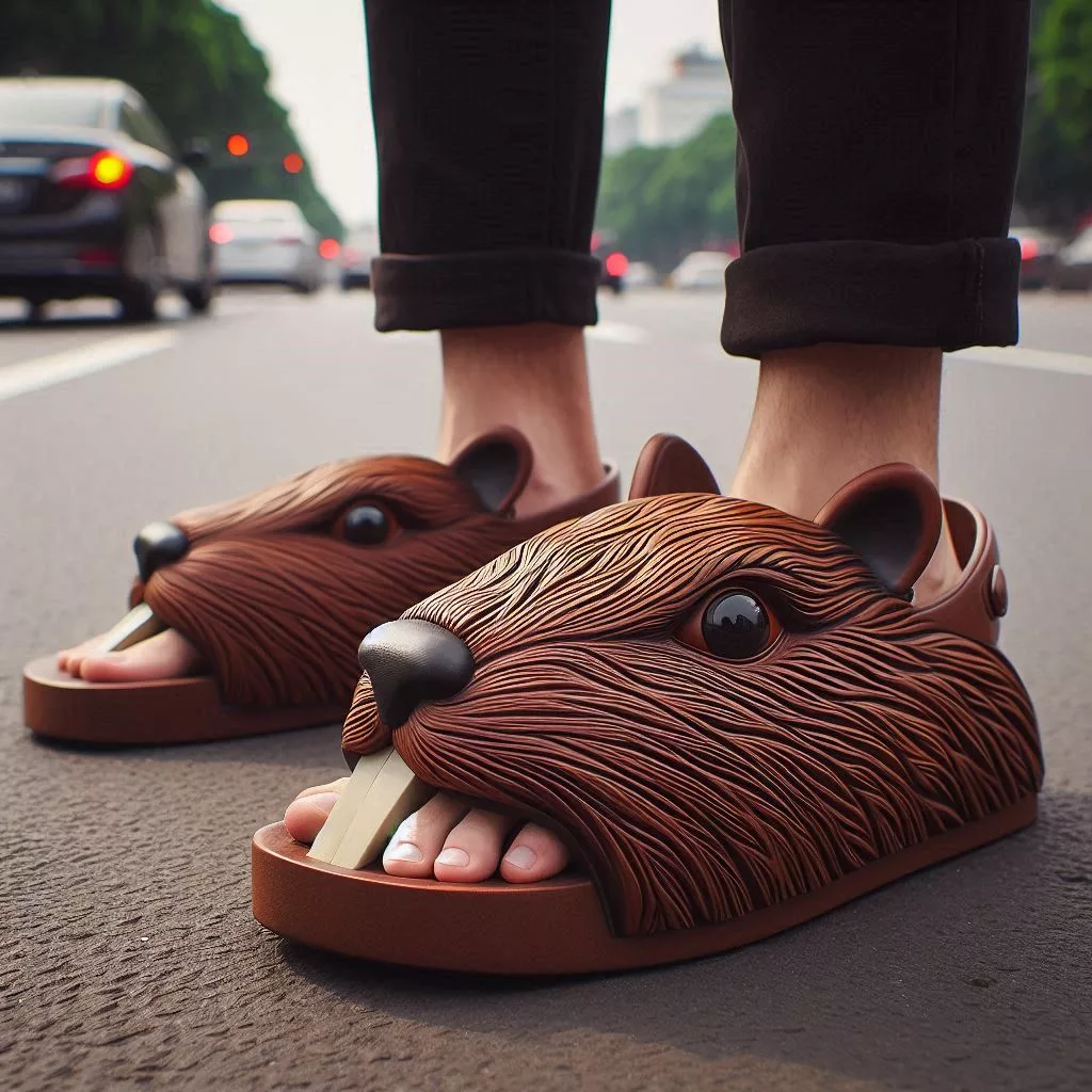 Beaver-Shaped-Sandals