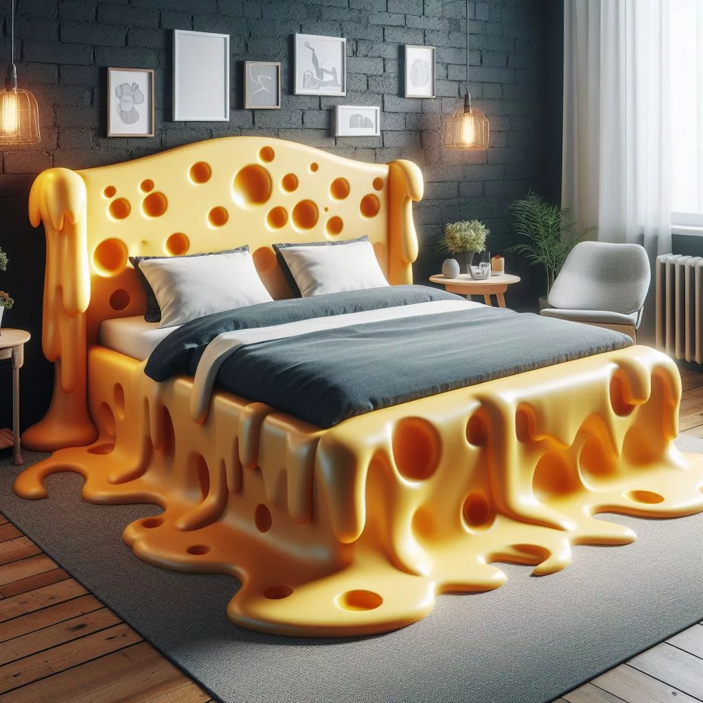 Cheese-Inspired Bed: A Whimsical Addition to Your Home