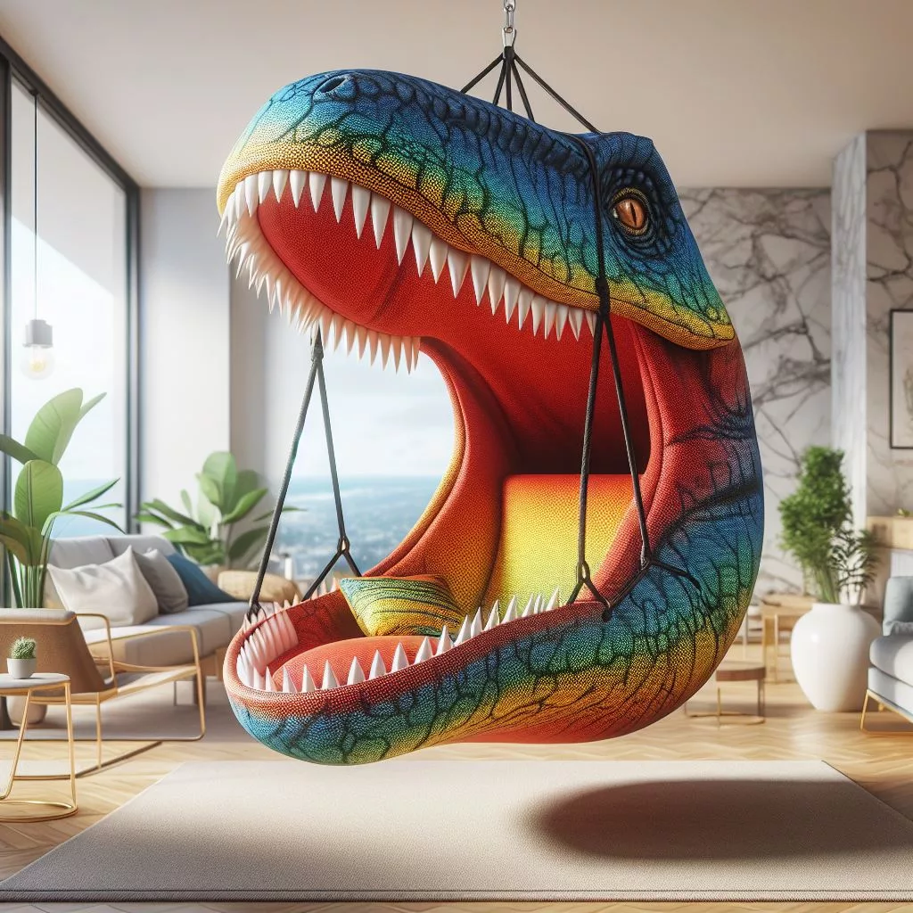 Dinosaur-Head-Hanging-Lounger