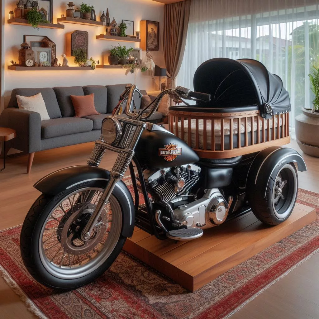 Harley-Davidson-Shaped-Baby-Crib