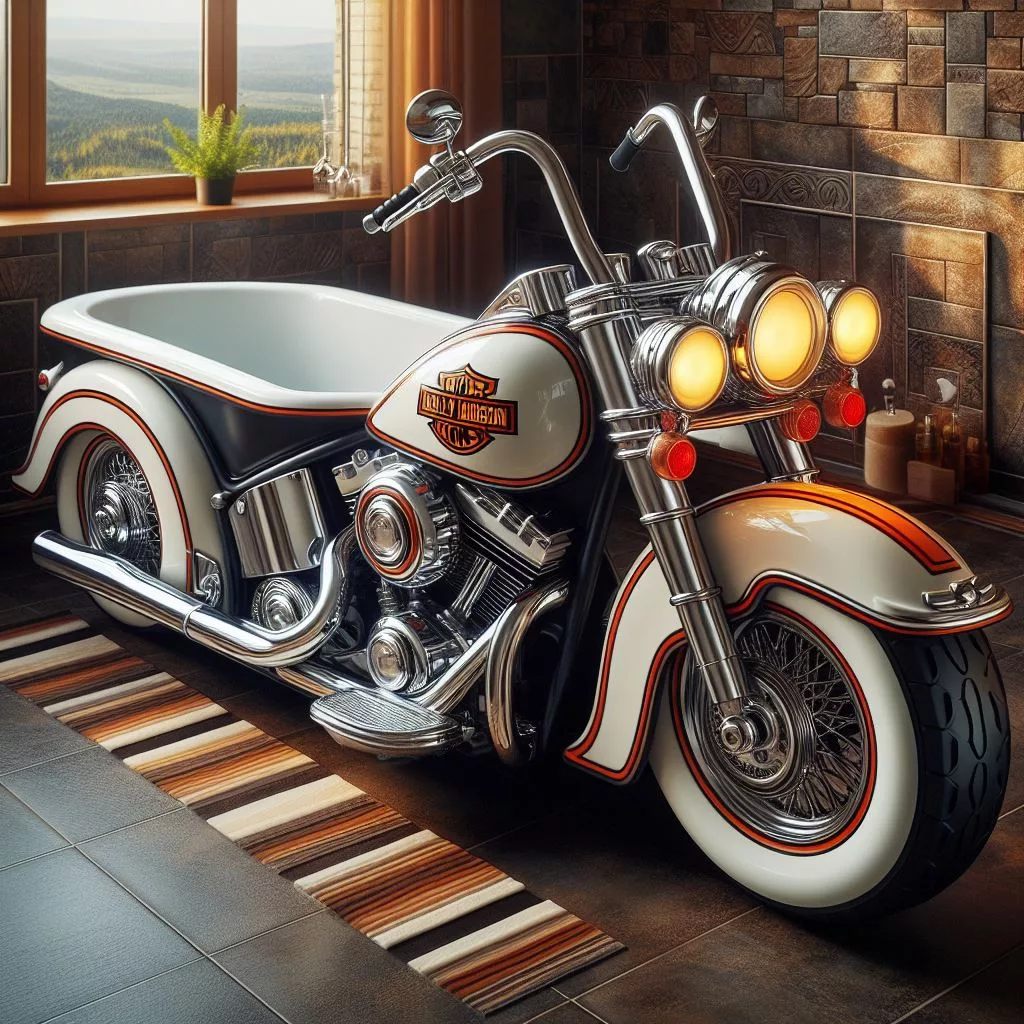 Harley-Davidson-Shaped-Bathtub