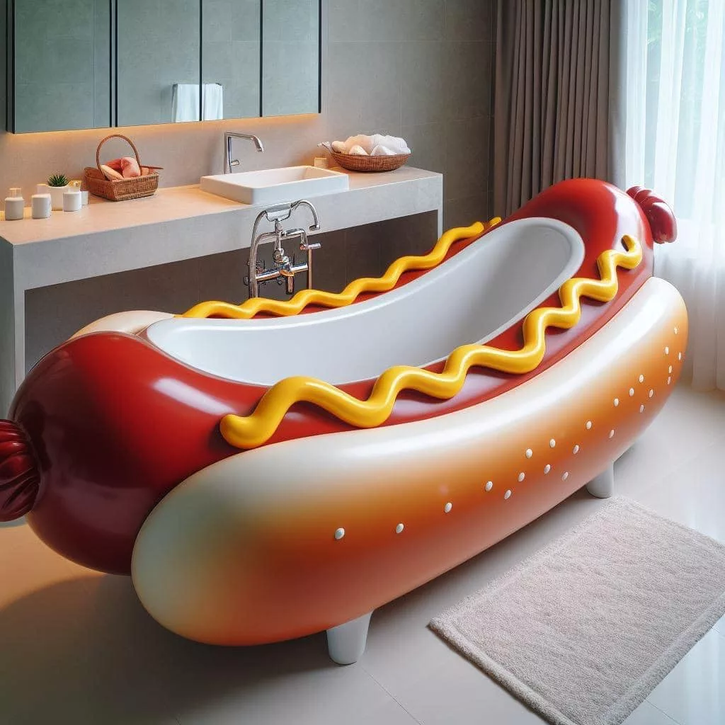 Hotdog-Shaped-Bathtub