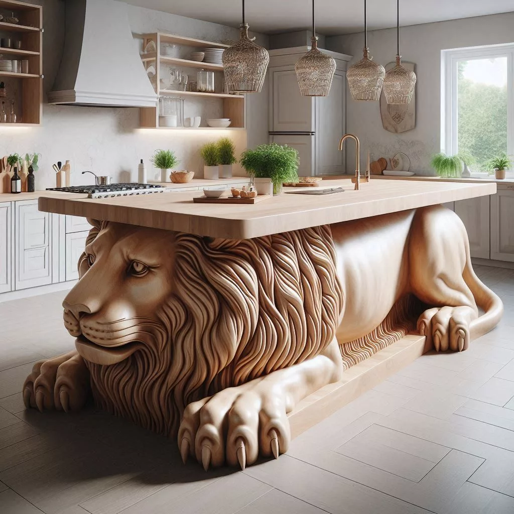 Lion-Shaped-Kitchen-Island