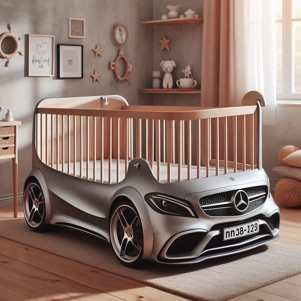 Elevate Your Nursery with a Mercedes-Inspired Baby Crib