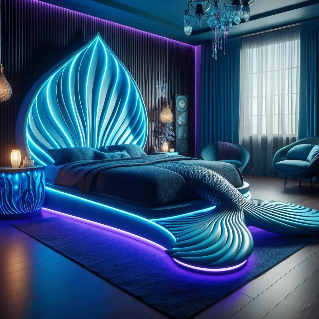 Mermaids-Tail-Shaped-Bed