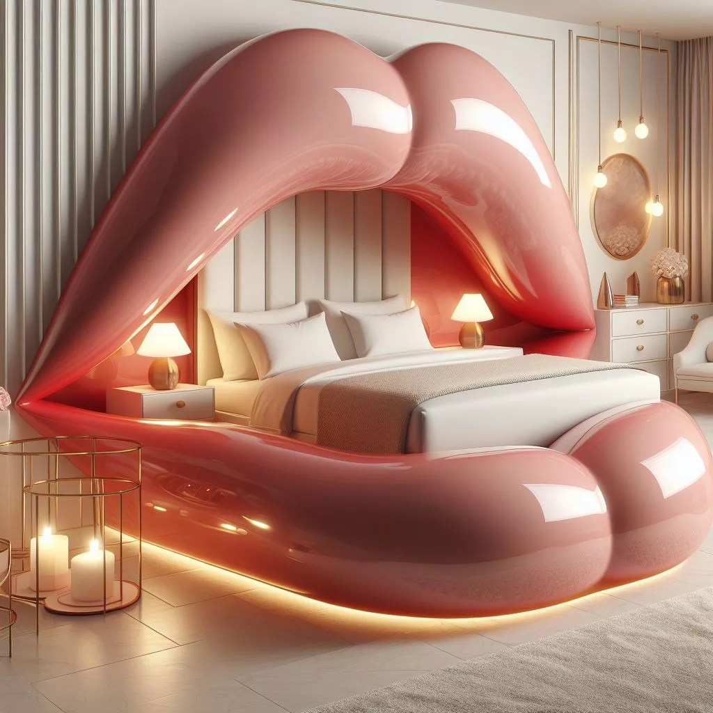 Plump-Lips-Shaped-Bed