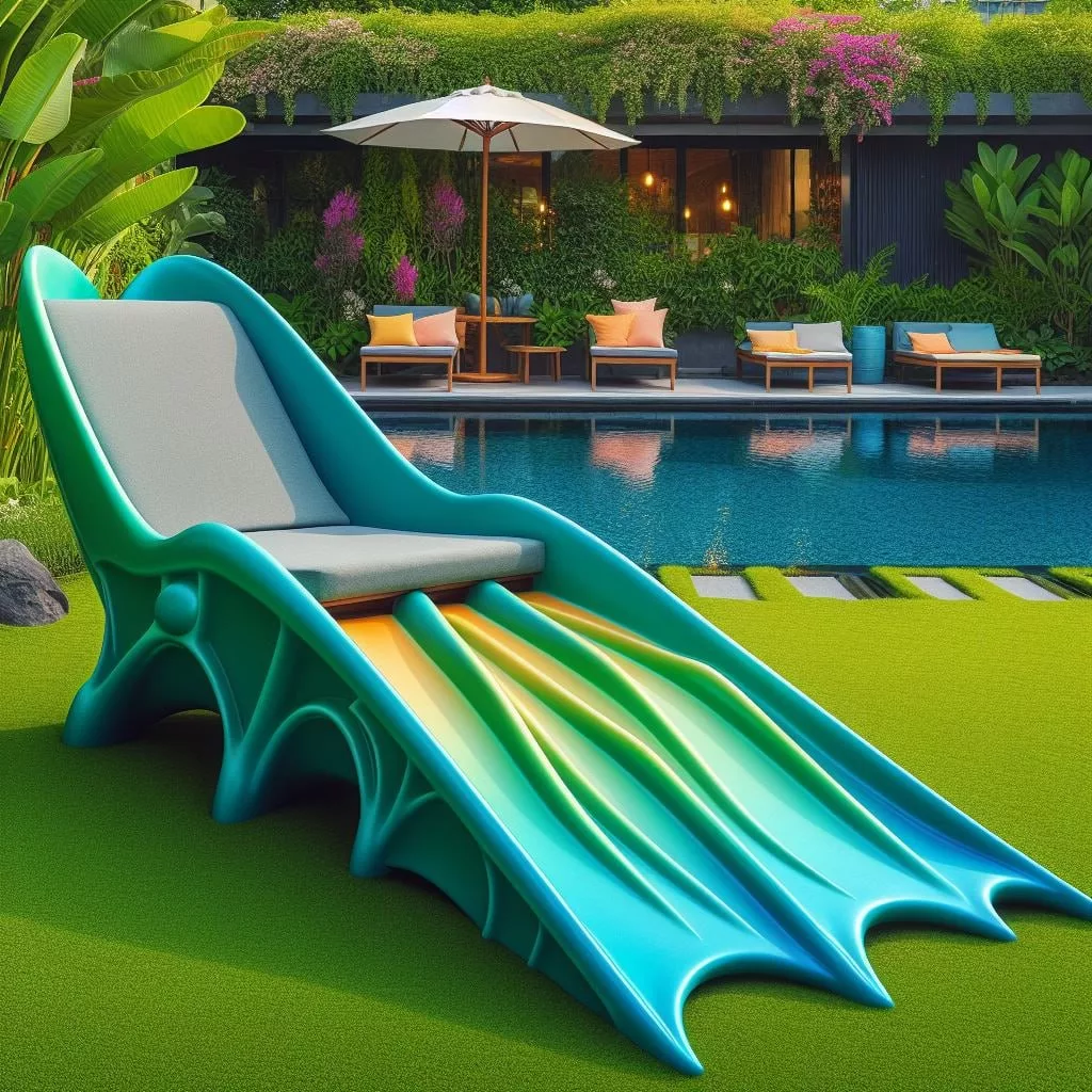 Swim-Training-Fin-Shaped-Sun-Loungers