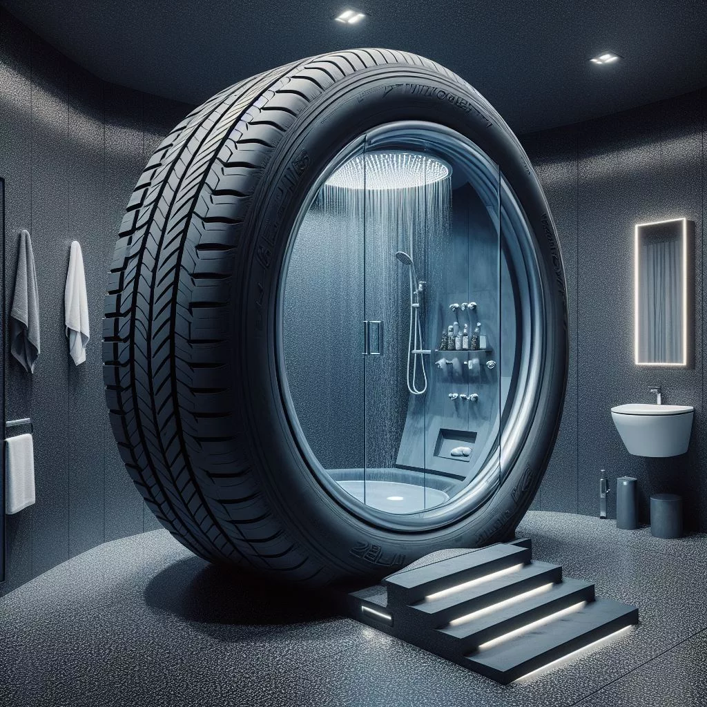 Tire-Shaped-Standing-Bathroo