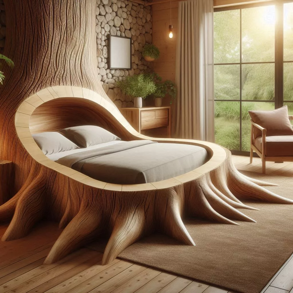 Tree Trunk-Shaped Bed: Embrace Nature Indoors And Transform Your Bedroom