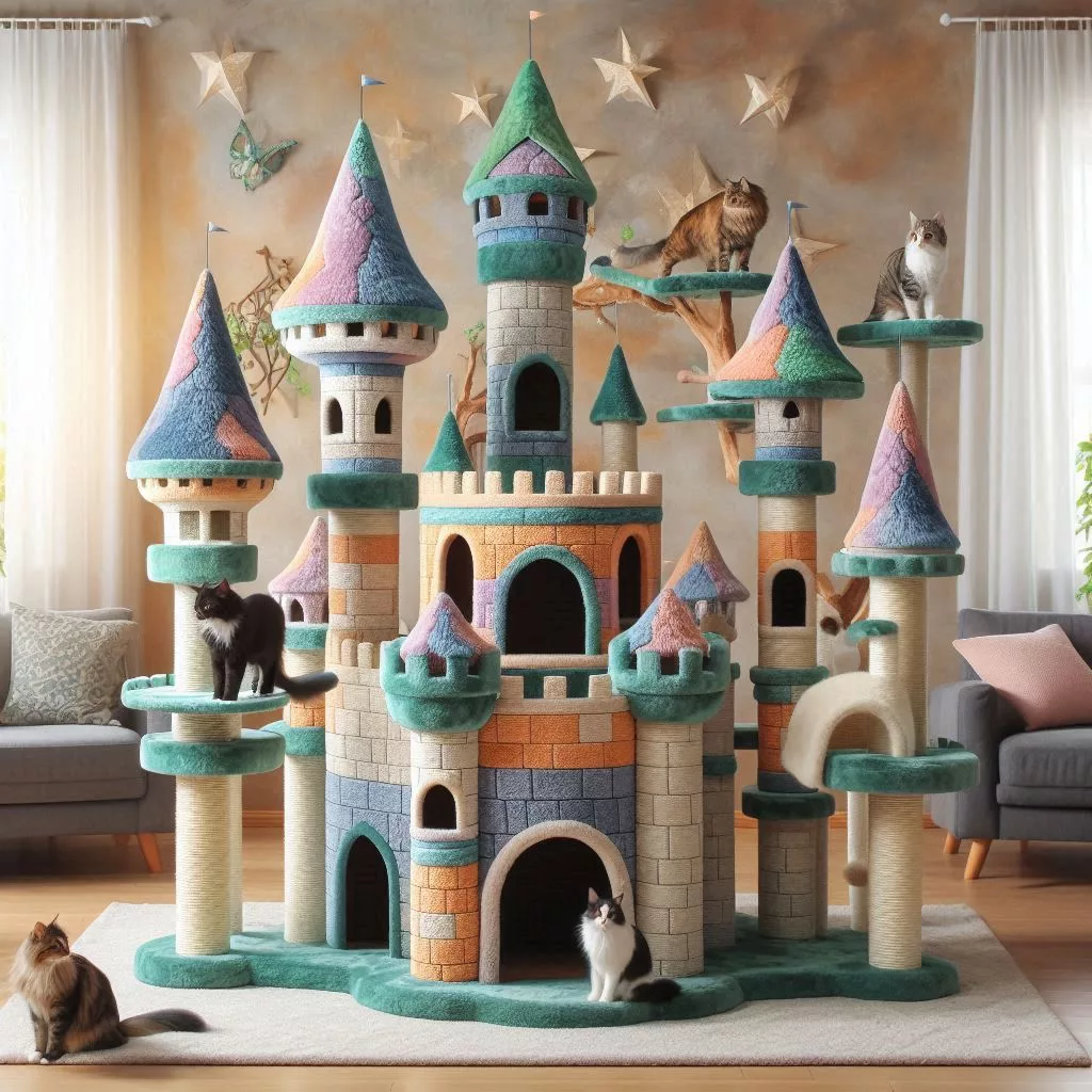 Castle-Shaped-Cat-Tree