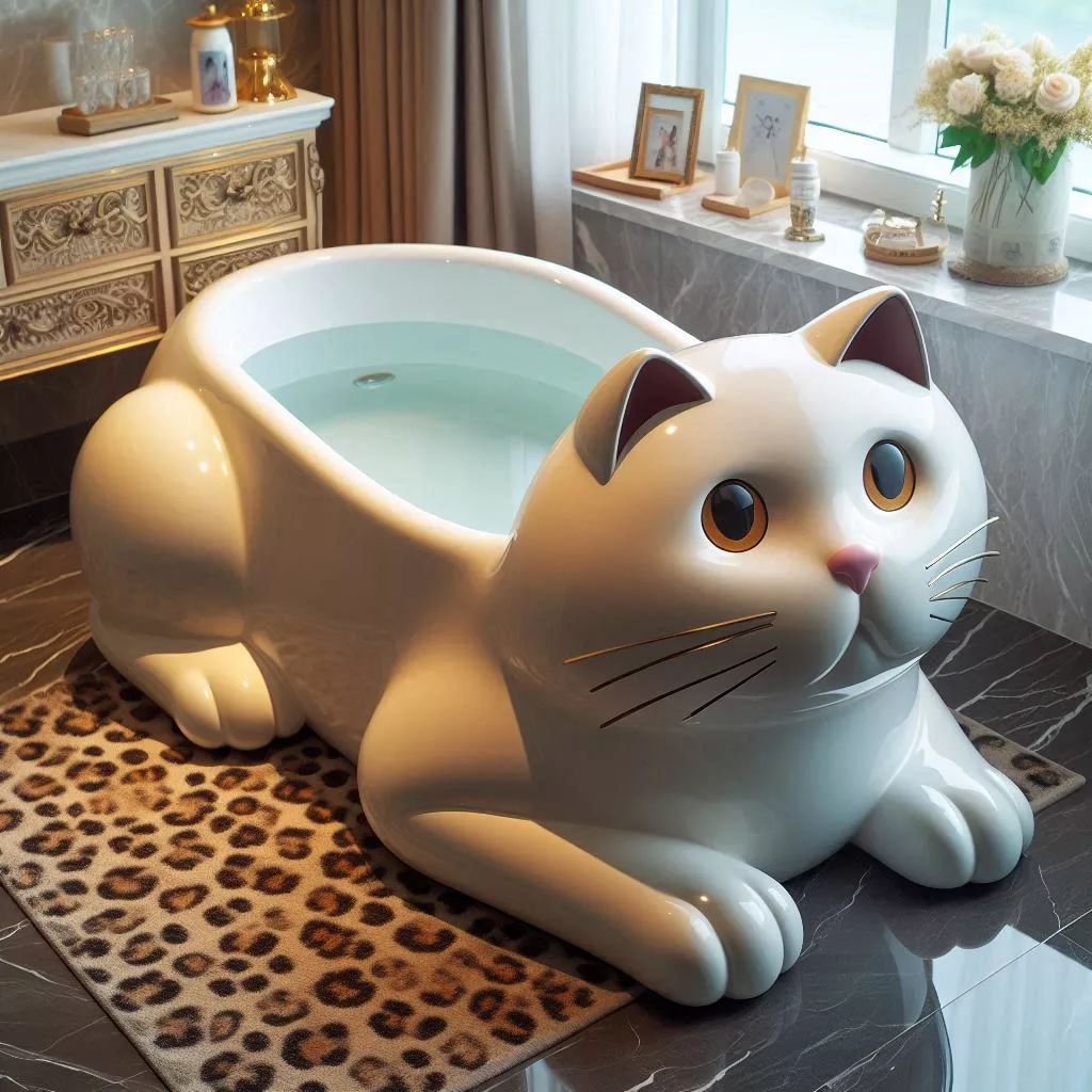 Cat-Shaped-Bathtub