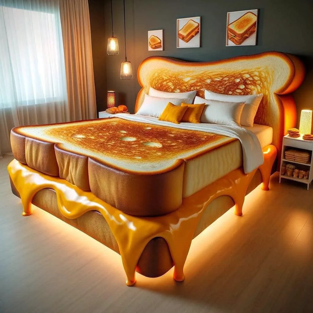 Cheese-Sandwich-Shaped-Bed