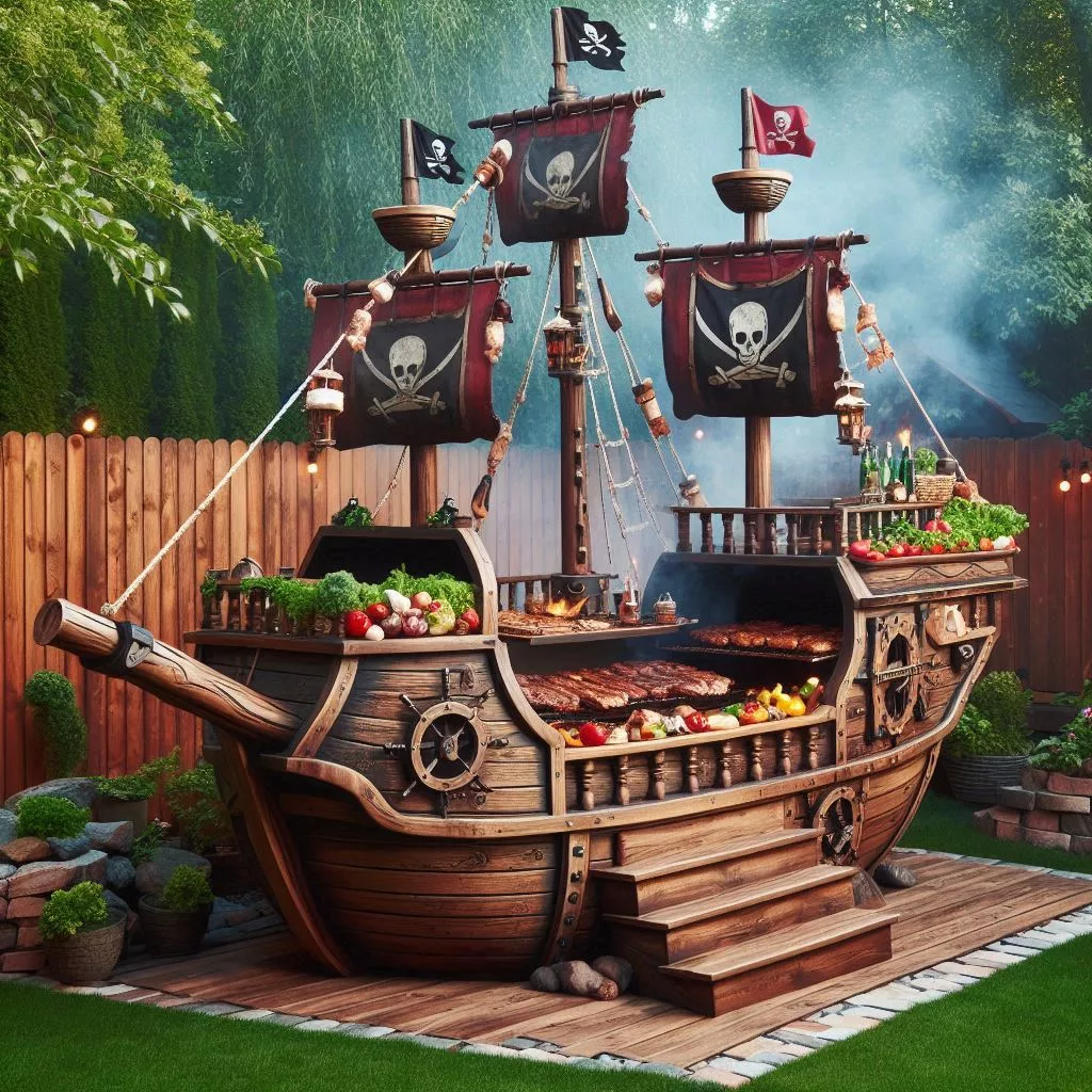 Pirate-Ship-BBQ-Grill