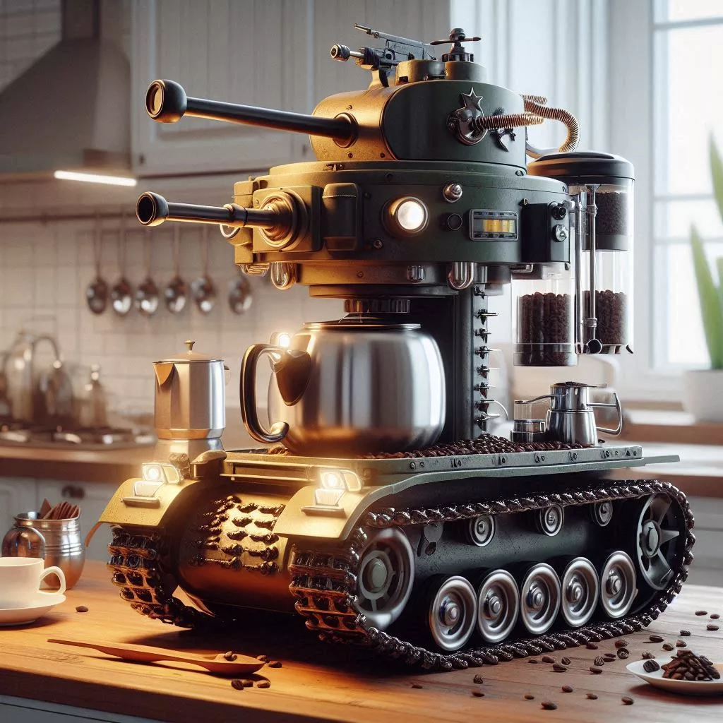 Tank-Shaped-Coffee-Maker