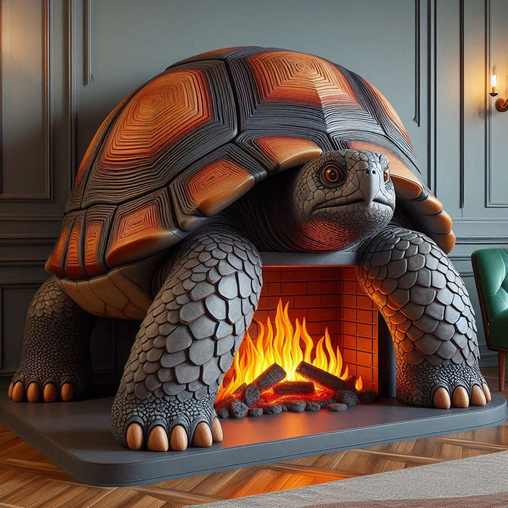 Turtle-Shaped-Fireplace