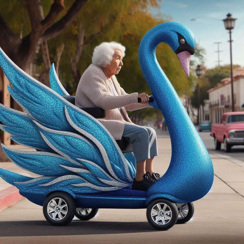 swan-shaped-mobility-scooter