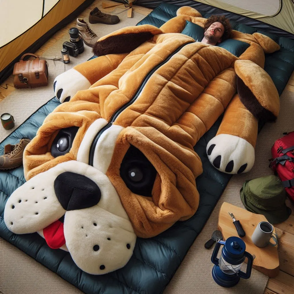 Dog-Shaped-Sleeping-Bag