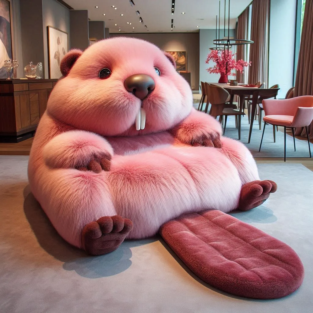 Giant-Beaver-Shaped-Loungers